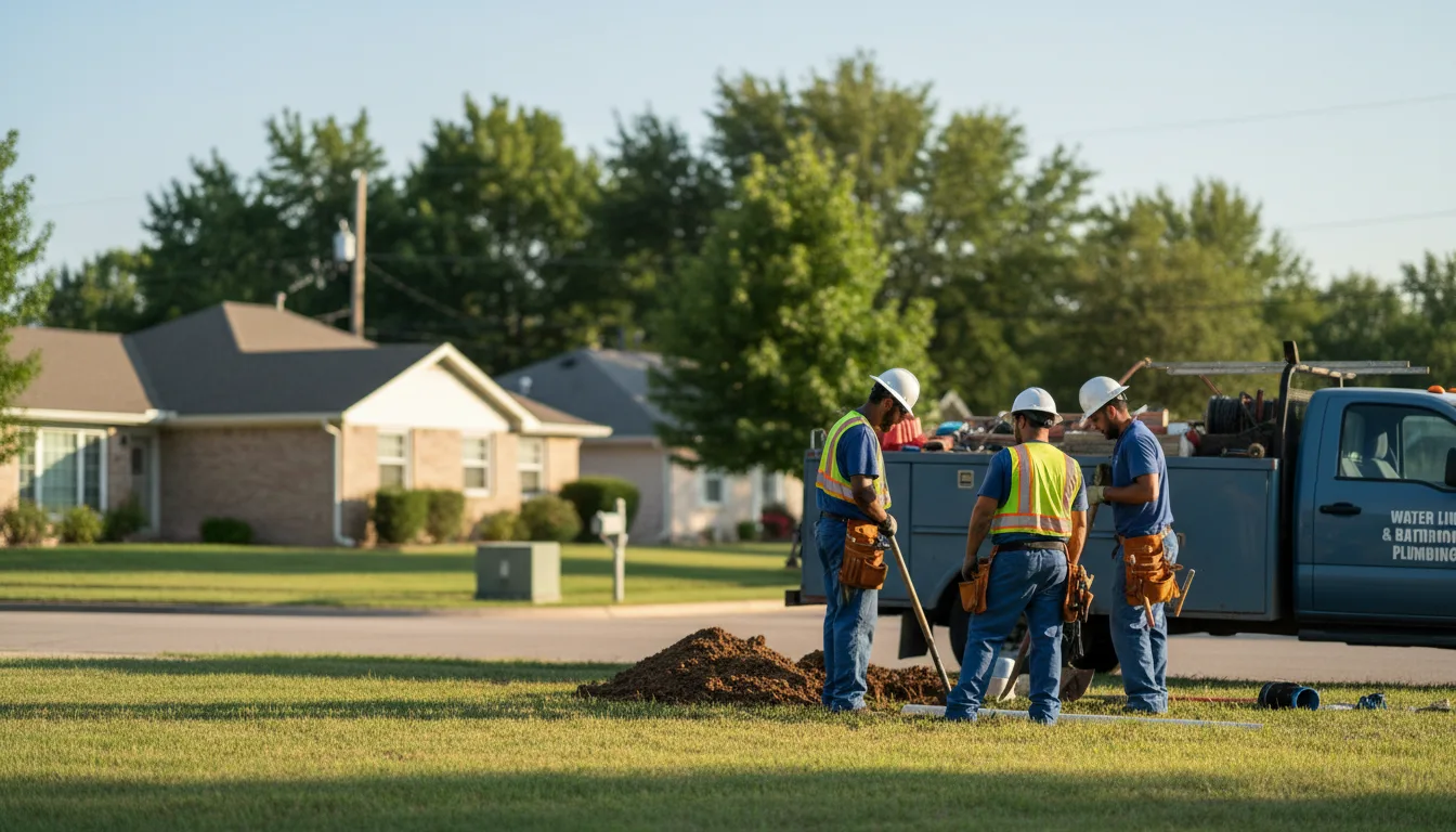 Residential water line and bathroom plumbing service in Herman, MN